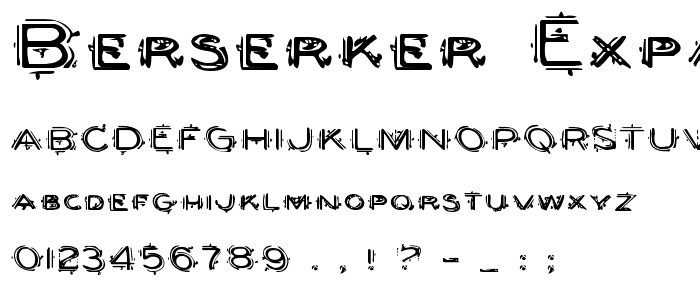 Berserker Expanded font